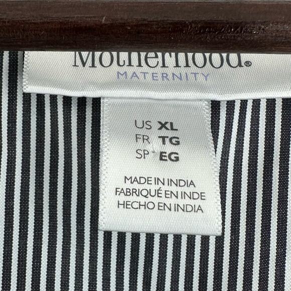 Motherhood Maternity Striped Wrap Blouse XL Professional Workwear Office Career - Picture 1 of 5